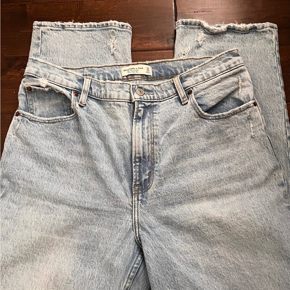 Abercrombie & Fitch Light Blue Ripped Jeans